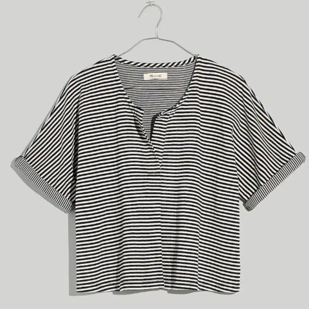 Madewell Striped Black and White Top
